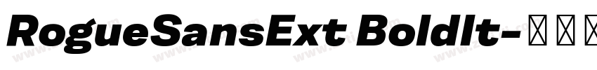 RogueSansExt BoldIt字体转换